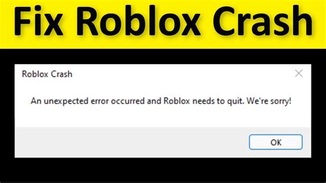 Pourquoi Roblox Hack Crash An Unexpected Error Occurred Comment Publier Un Model Sur Roblox - unexpected error roblox needs to quit